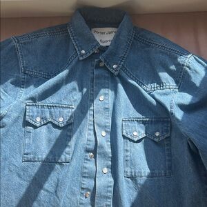 Blue Denim Button Down Shirt